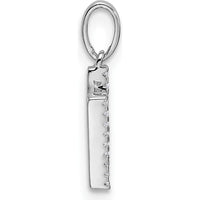 14K White Gold Diamond "N" Initial Pendant with Round Diamonds - Personalized Luxury Necklace by Oro Pregiato