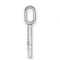 14K White Gold Diamond Number 4 Pendant - 0.10 Carat Total Diamond Weight by Oro Pregiato