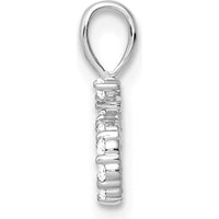 14K White Gold Diamond Number 5 Pendant with Brilliant Diamonds by Oro Pregiato