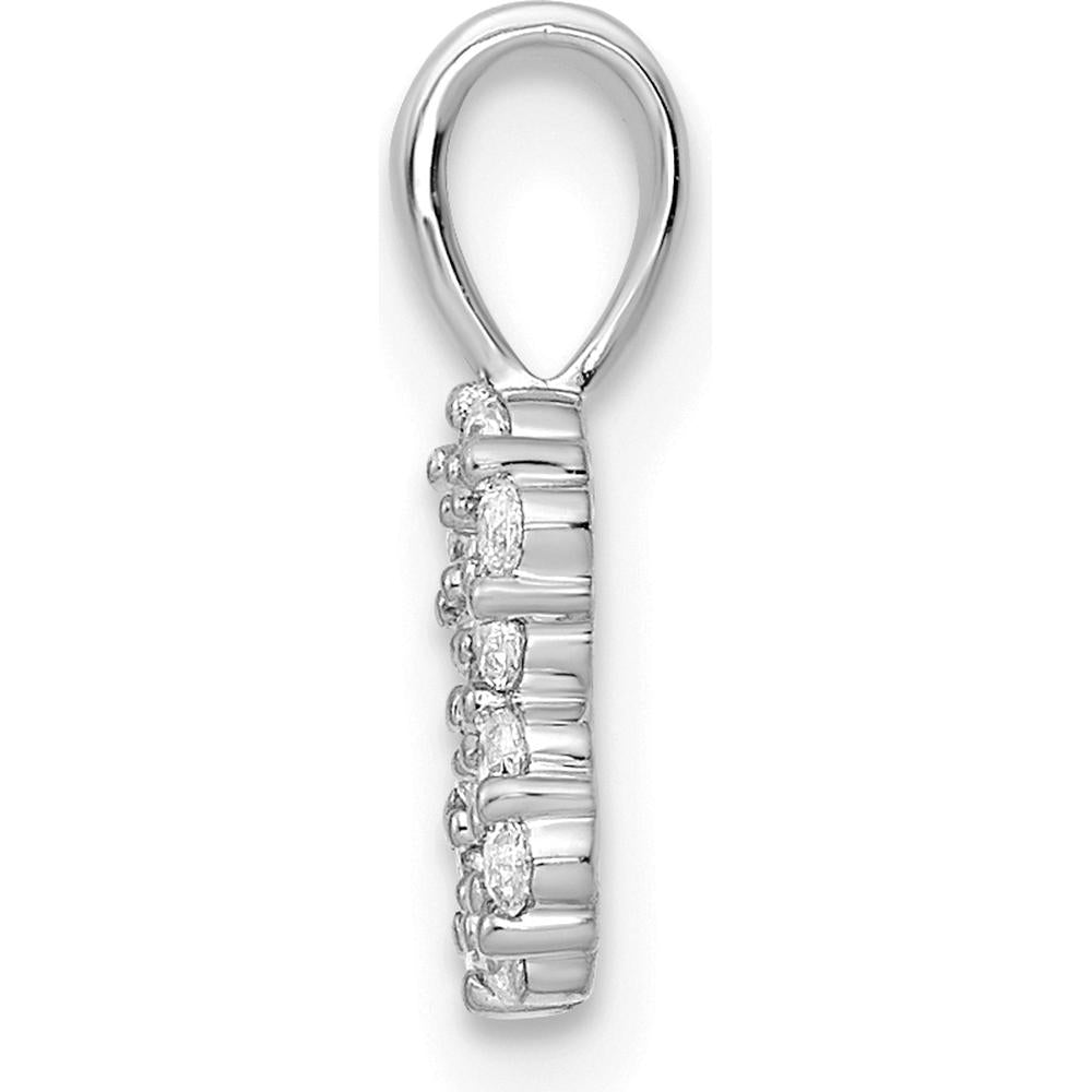 14K White Gold Diamond Number 8 Pendant - 0.25 Carat Total Diamond Weight by Oro Pregiato