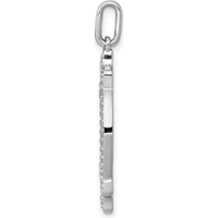 14K White Gold Diamond Oval Pendant with Round Diamonds - 0.25 Carat Total Diamond Weight by Monteluci Fine Jewelry