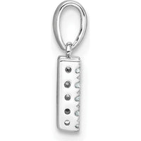 14K White Gold Diamond Pavé Letter W Initial Pendant with Bail by Oro Pregiato