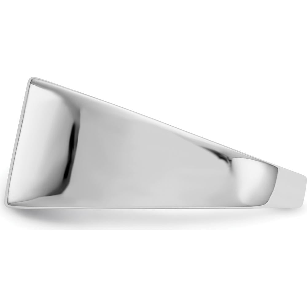 14K White Gold Diamond Pave Men's Ring with Tapered Band - 0.25 Carat Total Diamond Weight by 0