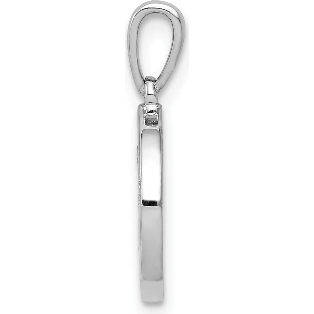 14K White Gold Diamond Paw Print Pendant - 0.02 Carat Total Diamond Weight by Monteluci Fine Jewelry