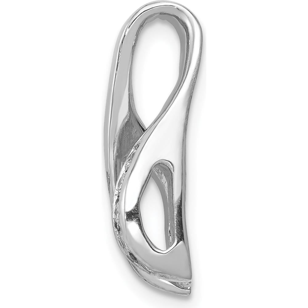 14K White Gold Diamond Pendant with Channel-Set Round Diamonds - 0.10 Carat Total Diamond Weight by Monteluci Fine Jewelry
