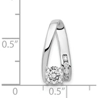 14K White Gold Diamond Pendant with Channel-Set Round Diamonds - 0.10 Carat Total Diamond Weight by Monteluci Fine Jewelry