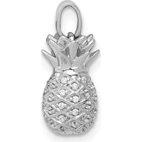 14K White Gold Diamond Pineapple Pendant with 54 Round Diamonds - 0.003 Carat Total Diamond Weight by Monteluci Fine Jewelry