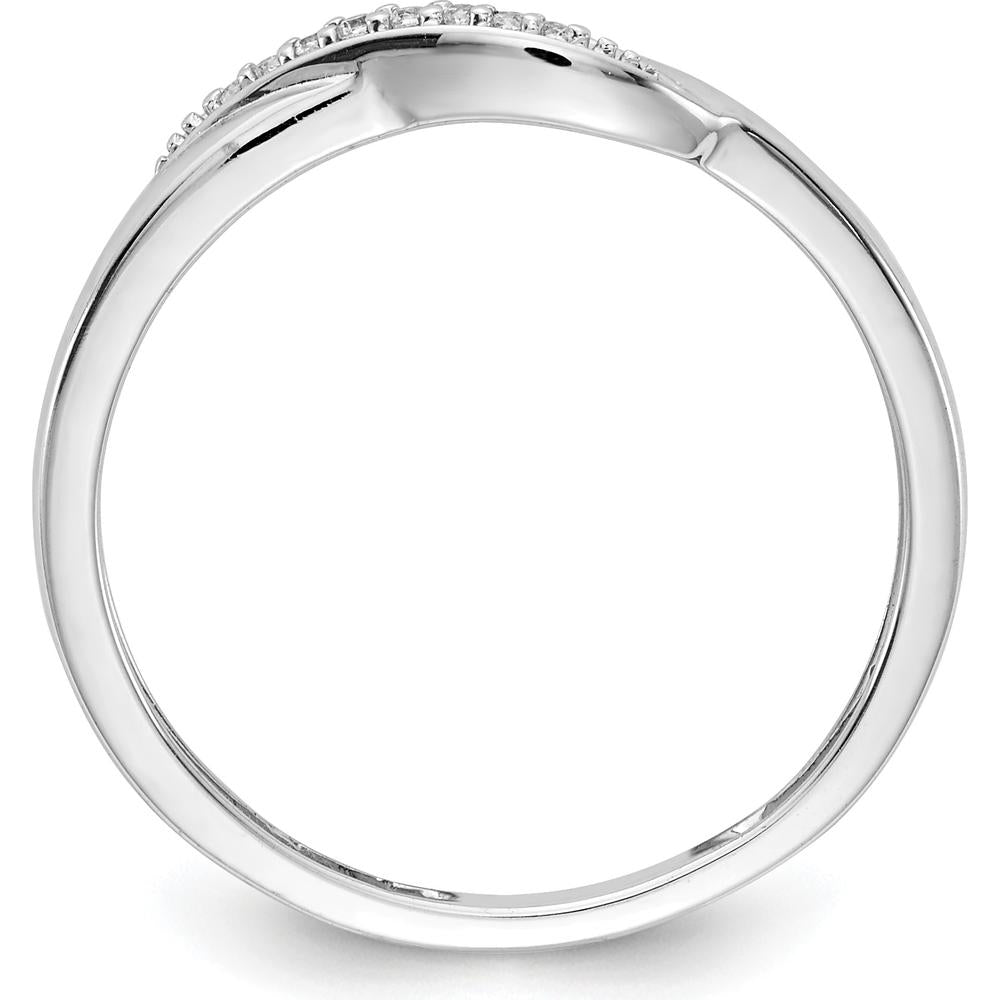 14K White Gold Diamond Ring with Natural Round Diamonds - 0.017 Carat Total Diamond Weight by 0