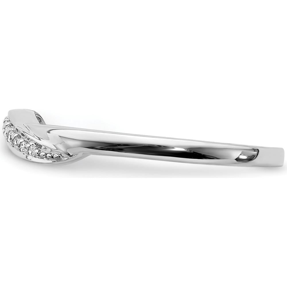 14K White Gold Diamond Ring with Natural Round Diamonds - 0.017 Carat Total Diamond Weight by 0