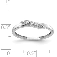 14K White Gold Diamond Ring with Natural Round Diamonds - 0.017 Carat Total Diamond Weight by 0