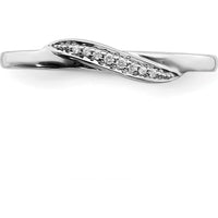 14K White Gold Diamond Ring with Natural Round Diamonds - 0.017 Carat Total Diamond Weight by 0