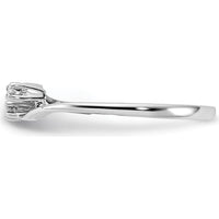 14K White Gold Diamond Ring with Round Diamonds - 0.012 Carat Total Diamond Weight by Monteluci Fine Jewelry