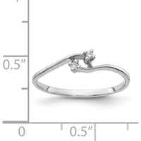 14K White Gold Diamond Ring with Round Diamonds - 0.012 Carat Total Diamond Weight by Monteluci Fine Jewelry