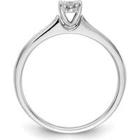 14K White Gold Diamond Ring with Round Diamonds - 0.05 Carat Total Diamond Weight by 0
