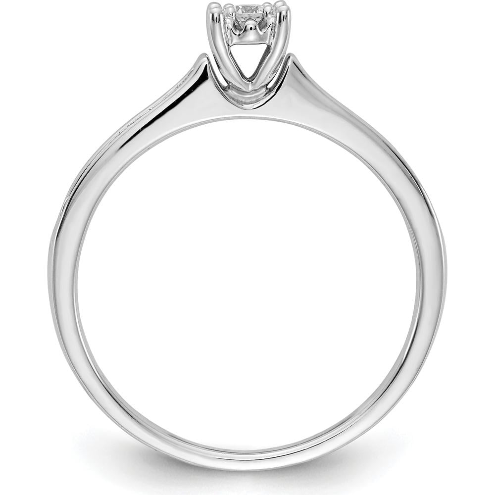 14K White Gold Diamond Ring with Round Diamonds - 0.05 Carat Total Diamond Weight by 0