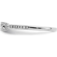 14K White Gold Diamond Ring with Round Diamonds - 0.05 Carat Total Diamond Weight by 0