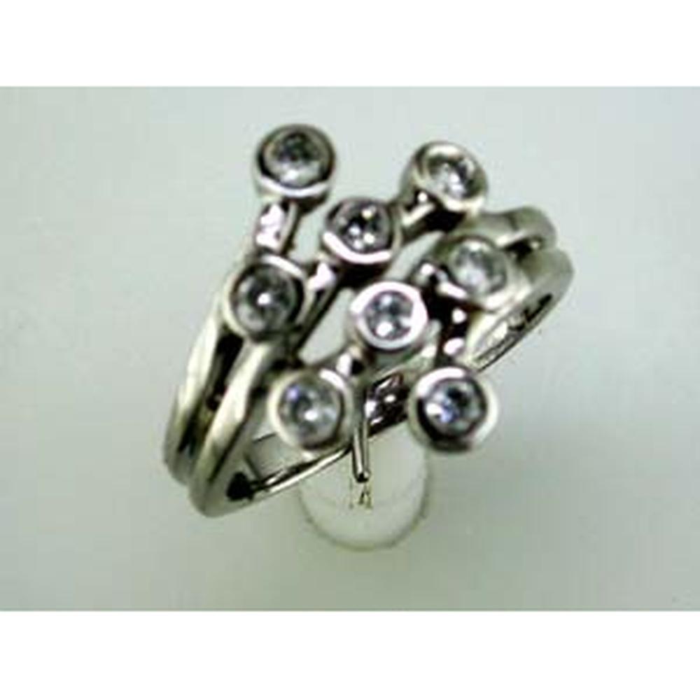 14K White Gold Diamond Ring with Round Diamonds - 0.48 Carats Total Diamond Weight