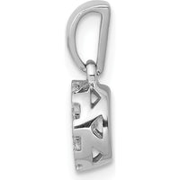 14K White Gold Diamond Round Halo Pendant with 0.33 Carat Total Diamond Weight by Monteluci Fine Jewelry