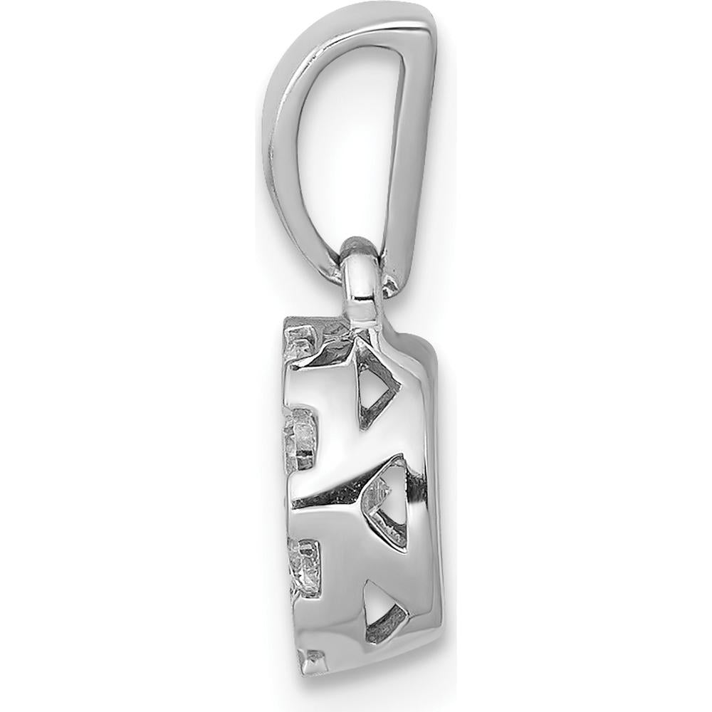14K White Gold Diamond Round Halo Pendant with 0.33 Carat Total Diamond Weight by Monteluci Fine Jewelry
