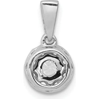 14K White Gold Diamond Round Halo Pendant with 0.33 Carat Total Diamond Weight by Monteluci Fine Jewelry