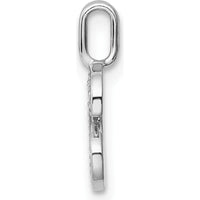 14K White Gold Diamond S Initial Pendant - 0.15 Carat Total Diamond Weight by Oro Pregiato