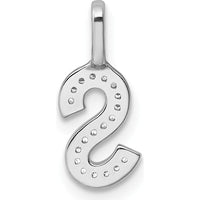 14K White Gold Diamond S Initial Pendant - 0.15 Carat Total Diamond Weight by Oro Pregiato