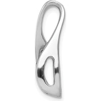 14K White Gold Diamond Semi-Mount Pendant Slide with Channel Set Round Diamonds - 0.06 Carat Total Diamond Weight by Monteluci Fine Jewelry