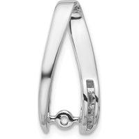 14K White Gold Diamond Slide Mounting with Channel-Set and Peg-Set Diamonds for Omega Chains - Customizable Design by Oro Pregiato