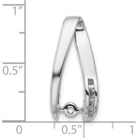 14K White Gold Diamond Slide Mounting with Channel-Set and Peg-Set Diamonds for Omega Chains - Customizable Design by Oro Pregiato