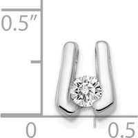 14K White Gold Diamond Slide Pendant with Round Diamond - 0.209 Carat Total Diamond Weight by Monteluci Fine Jewelry