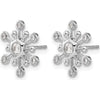 14K White Gold Diamond Snowflake Earrings - 0.16 Carats Total Diamond Weight by Monteluci Fine Jewelry