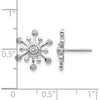14K White Gold Diamond Snowflake Earrings - 0.16 Carats Total Diamond Weight by Monteluci Fine Jewelry