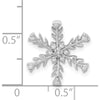 14K White Gold Diamond Snowflake Pendant Charm - 0.01 Carat Total Diamond Weight by Monteluci Fine Jewelry