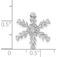 14K White Gold Diamond Snowflake Pendant with 1/6 Carat Total Diamond Weight by Monteluci Fine Jewelry