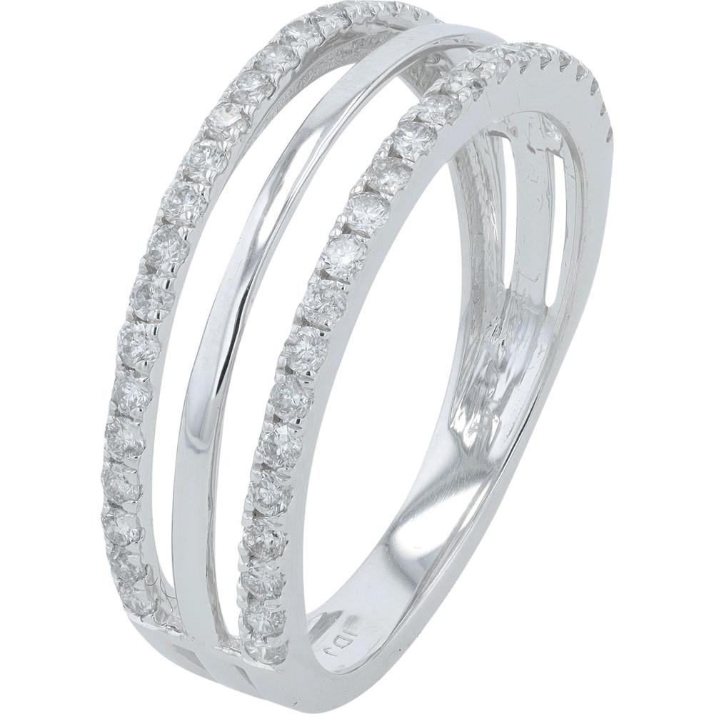 14K White Gold Diamond Split Band with 0.50 Carat Total Diamond Weight