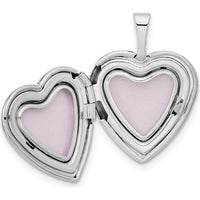 14K White Gold Diamond Star Heart Locket - 0.01 Carat Diamond by Monteluci Fine Jewelry