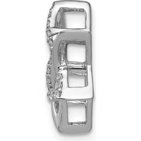 14K White Gold Diamond Star of David Chain Slide Pendant - 1/8 Carat Diamond Total Weight by Monteluci Fine Jewelry