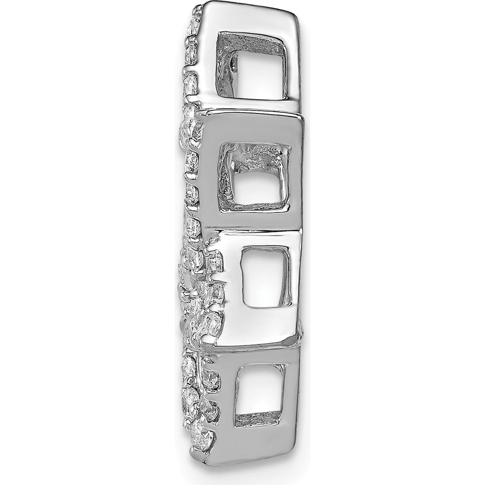14K White Gold Diamond Star of David Pendant with Round Diamonds - 0.12 Carat Total Diamond Weight by Monteluci Fine Jewelry
