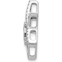 14K White Gold Diamond Star of David with Chai Pendant - 0.09 Carat Total Diamond Weight by Monteluci Fine Jewelry