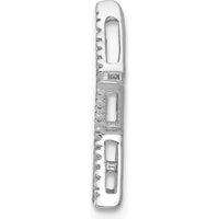14K White Gold Diamond Star Slide Pendant with 30 Round Diamonds - 0.09 Carat Total Diamond Weight by Oro Pregiato