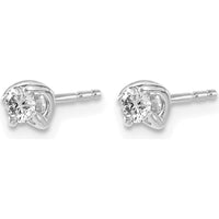 14K White Gold Diamond Stud Earrings - 0.10 Carat Total Diamond Weight by Monteluci Fine Jewelry