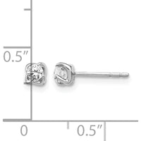 14K White Gold Diamond Stud Earrings - 0.10 Carat Total Diamond Weight by Monteluci Fine Jewelry