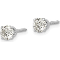 14K White Gold Diamond Stud Earrings - 0.5 Carat Total Diamond Weight by Oro Pregiato