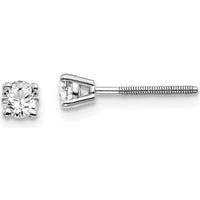 14K White Gold Diamond Stud Earrings with 0.30 Carat Total Diamond Weight - SI2/SI3 Clarity by 0