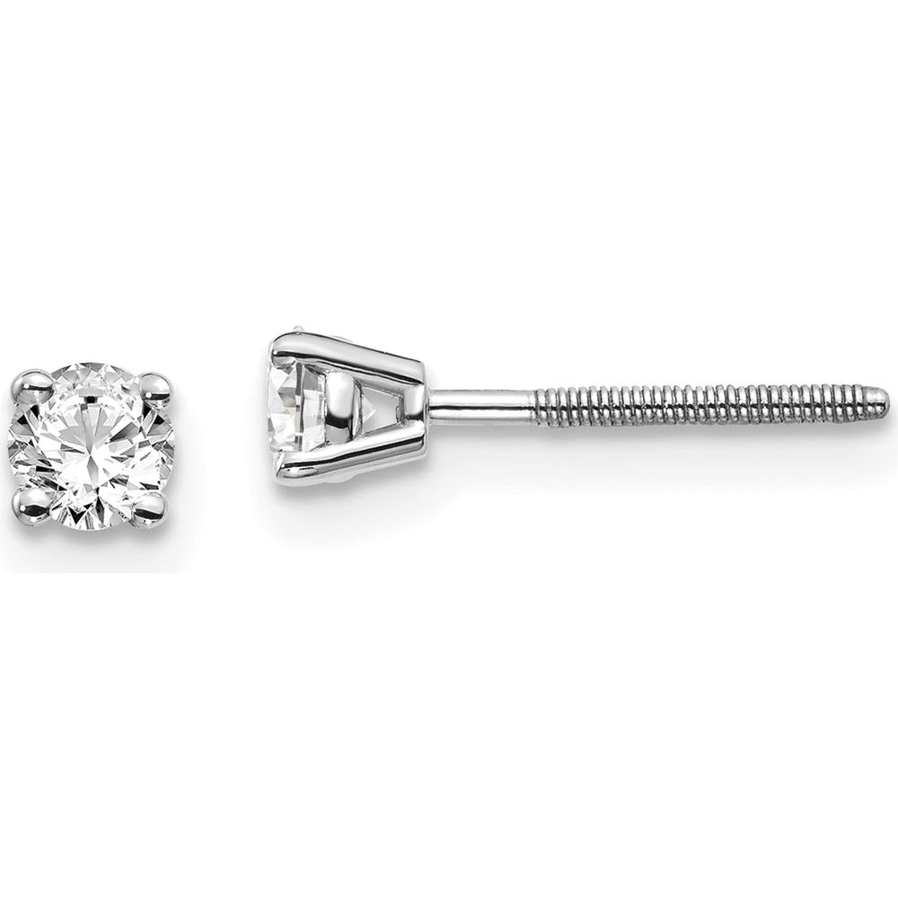 14K White Gold Diamond Stud Earrings with 0.30 Carat Total Diamond Weight - SI2/SI3 Clarity by 0