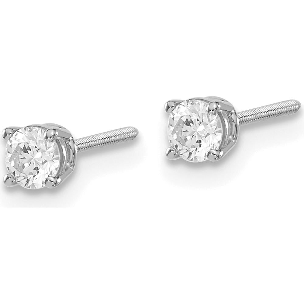 14K White Gold Diamond Stud Earrings with 0.30 Carat Total Diamond Weight - SI2/SI3 Clarity by 0