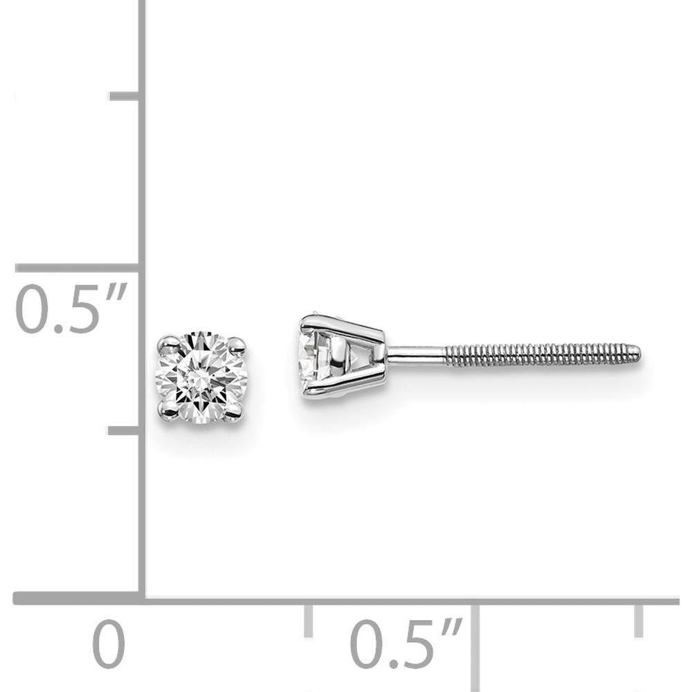14K White Gold Diamond Stud Earrings with 0.30 Carat Total Diamond Weight - SI2/SI3 Clarity by 0
