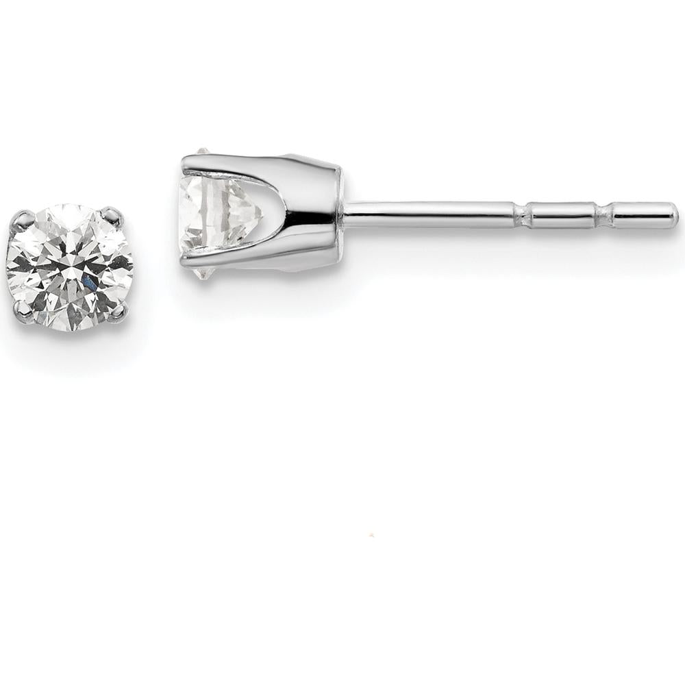 14K White Gold Diamond Stud Earrings with 0.436 Carat Total Diamond Weight by 0