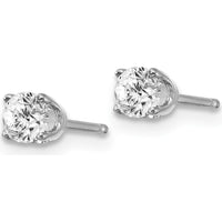 14K White Gold Diamond Stud Earrings with 0.436 Carat Total Diamond Weight by 0