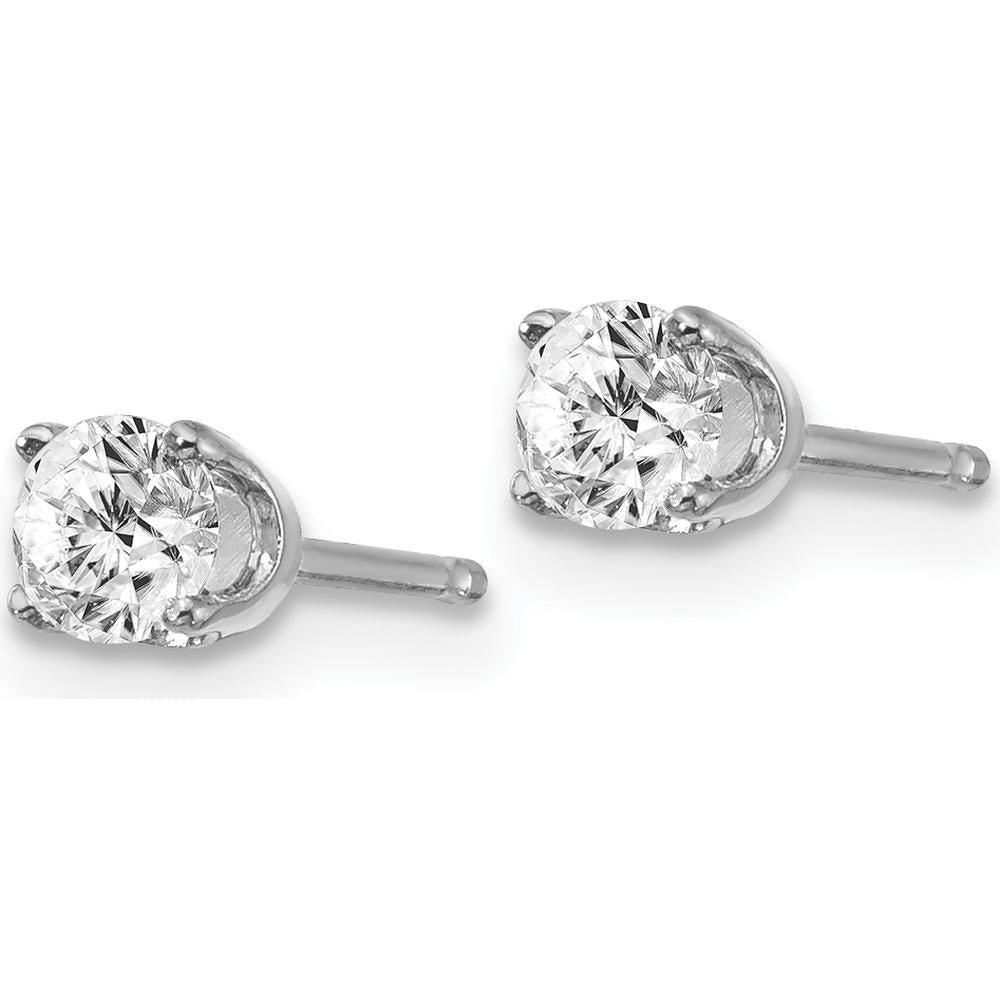 14K White Gold Diamond Stud Earrings with 0.436 Carat Total Diamond Weight by 0